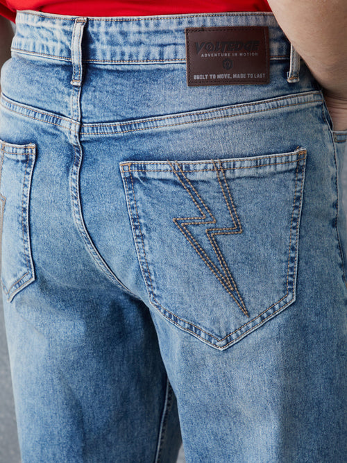 Voltedge Men Solid Cotton Loose Fit Jeans