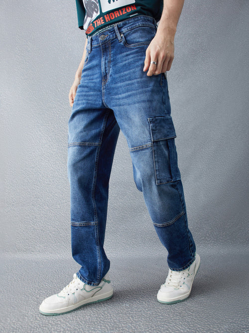 Voltedge Men Solid Cotton Stretch Relaxed Fit Jeans