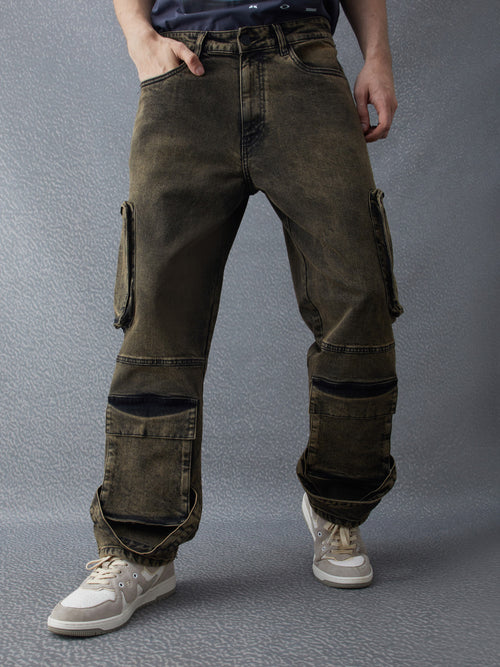 Voltedge Men Solid Cotton Loose Fit Jeans
