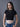 Women Premium Cotton Ribbed Slim Fit Black Crop Top