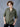 Men Premium Relaxed Fit Pleat Textured Olive Cotton Stretch Casual Shirt