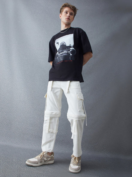 Voltedge Men Graphics Cotton Relaxed Fit Half Sleev T-Shirt