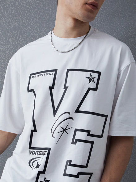 Voltedge Men Graphics Cotton Relaxed Fit Half Sleev T-Shirt