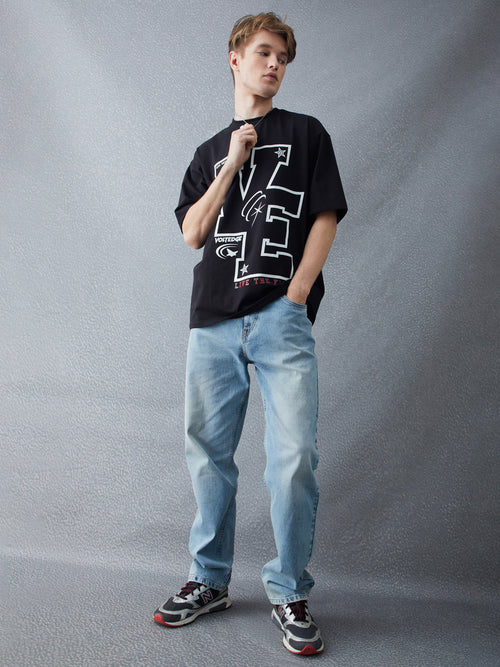 Voltedge Men Graphics Cotton Relaxed Fit Half Sleev T-Shirt