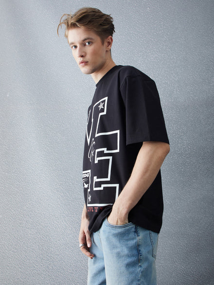 Voltedge Men Graphics Cotton Relaxed Fit Half Sleev T-Shirt