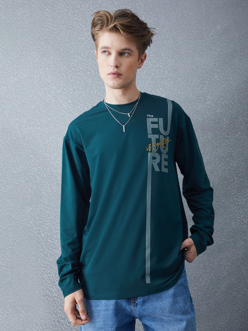 Voltedge Men Graphics Cotton Relaxed Fit Half Sleev T-Shirt