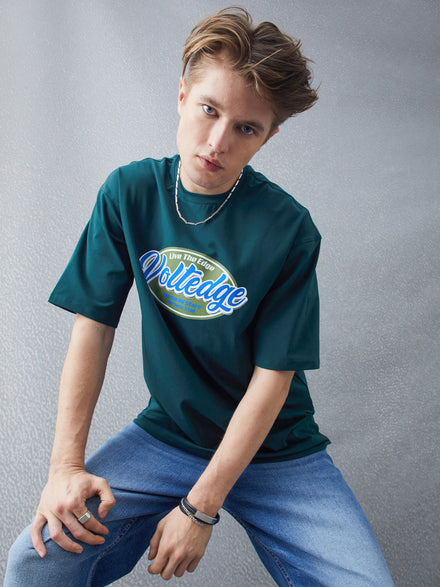 Voltedge Men Graphics Cotton Relaxed Fit Full Sleave T-Shirt