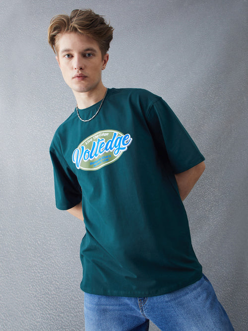 Voltedge Men Graphics Cotton Relaxed Fit Full Sleave T-Shirt