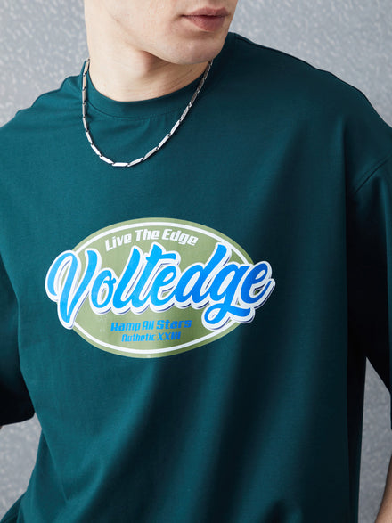 Voltedge Men Graphics Cotton Relaxed Fit Full Sleave T-Shirt