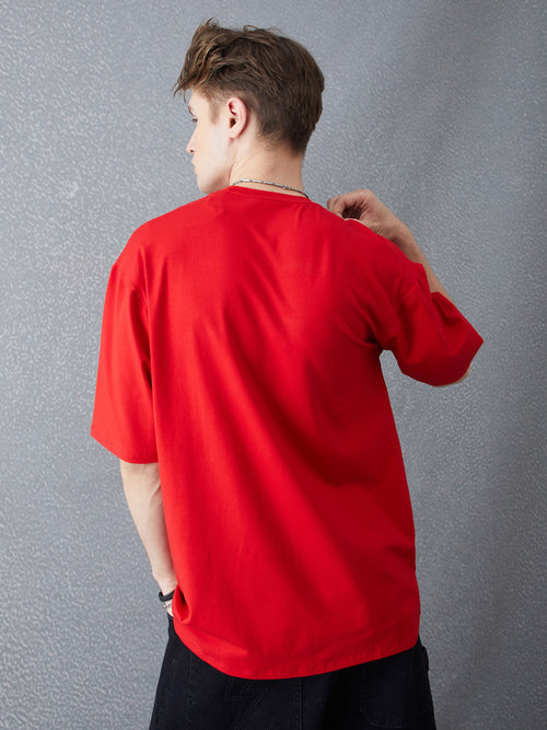 Voltedge Men Graphics Cotton Oversize Half Sleev T-Shirt
