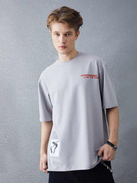Voltedge Men Graphics Cotton Relaxed Fit Half Sleev T-Shirt