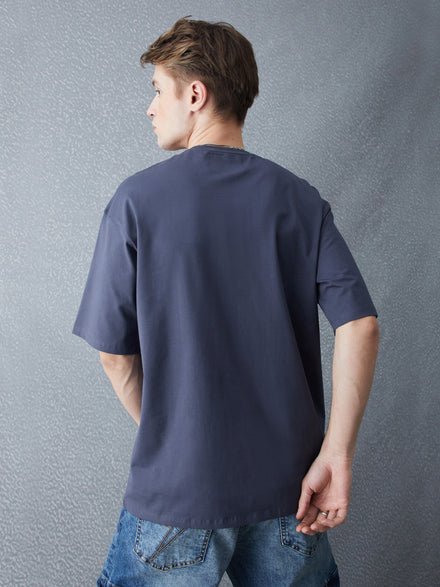 Voltedge Men Graphics Cotton Oversize Half Sleev T-Shirt