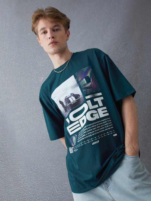 Voltedge Men Graphics Cotton Relaxed Fit Half Sleev T-Shirt