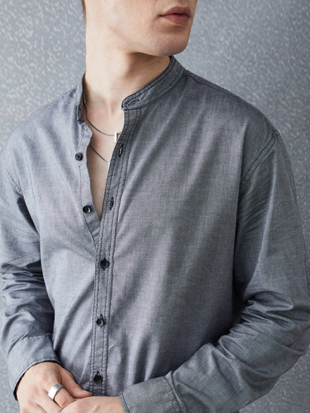 Voltedge Men Solid Cotton Relaxed Fit Full Sleeve Shirt