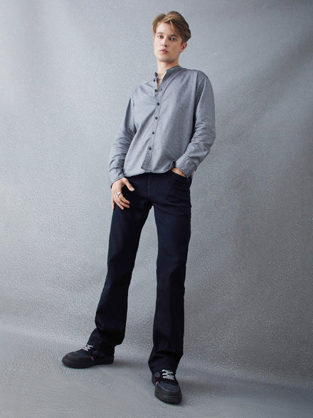 Voltedge Men Solid Cotton Relaxed Fit Full Sleeve Shirt