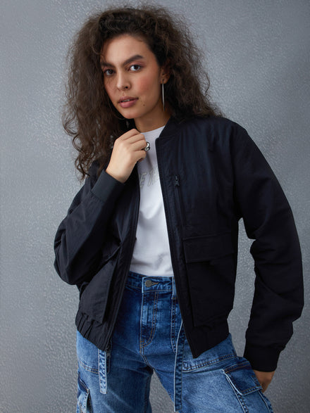 Voltedge Women Solid Cotton Relaxed Fit Full Sleave Jacket