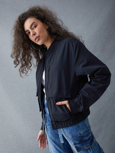 Voltedge Women Solid Cotton Relaxed Fit Full Sleave Jacket