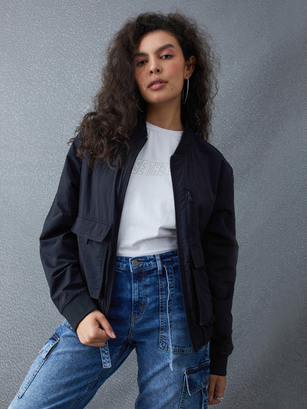 Voltedge Women Solid Cotton Relaxed Fit Full Sleave Jacket