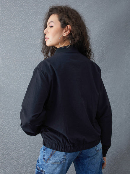 Voltedge Women Solid Cotton Relaxed Fit Full Sleave Jacket