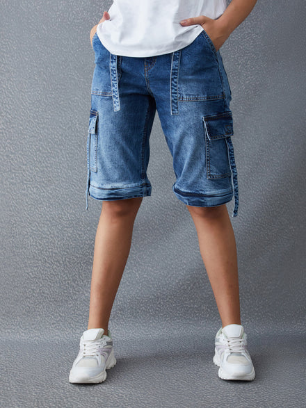Voltedge Women Solid Cotton Loose Fit Detachable Jeans