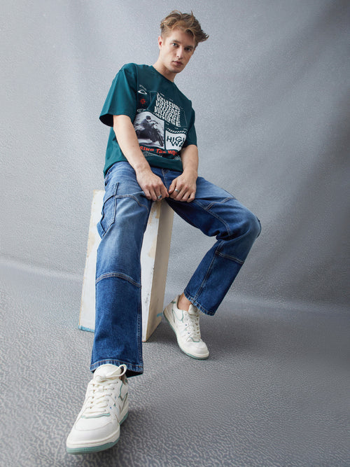 Voltedge Men Solid Cotton Stretch Relaxed Fit  Jeans