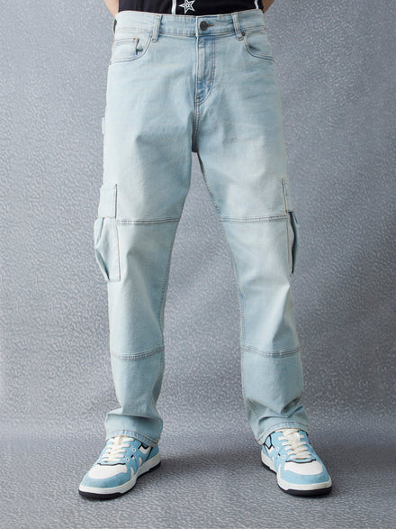 Voltedge Men Solid Cotton Stretch Relaxed Fit Jeans
