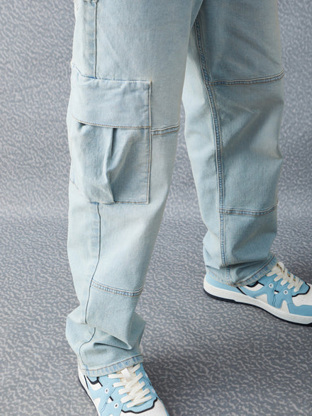 Voltedge Men Solid Cotton Stretch Relaxed Fit Jeans