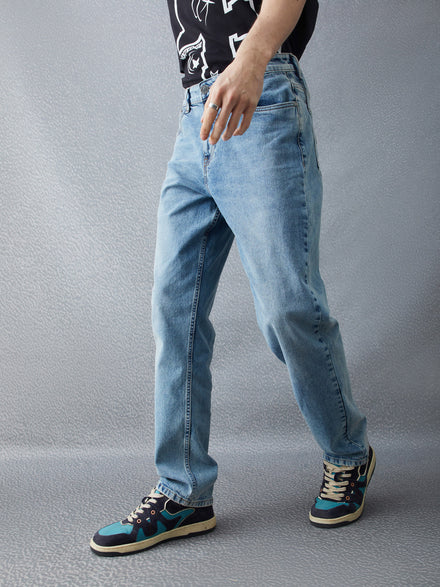 Voltedge Men Solid Cotton Loose Fit  Jeans