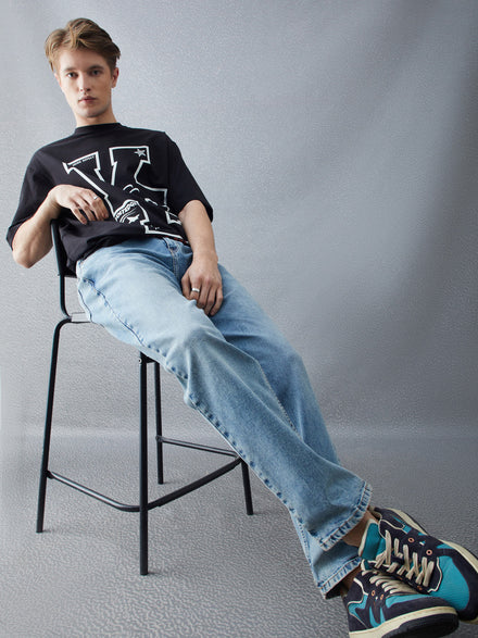 Voltedge Men Solid Cotton Loose Fit  Jeans