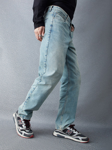 Voltedge Men Solid Cotton Loose Fit  Jeans