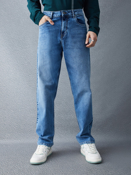 Voltedge Men Solid Cotton Loose Fit  Jeans