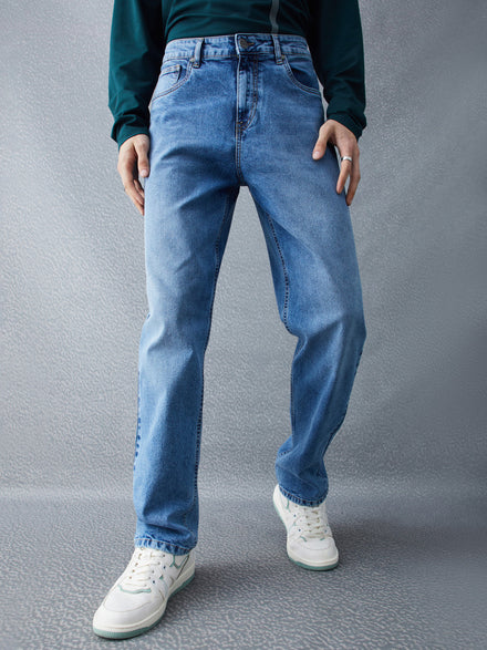 Voltedge Men Solid Cotton Loose Fit  Jeans