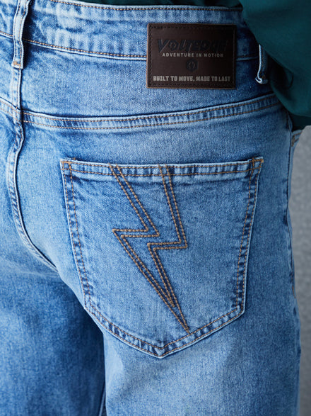 Voltedge Men Solid Cotton Loose Fit  Jeans