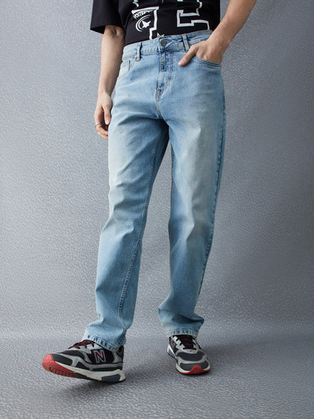 Voltedge Men Solid Cotton Loose Fit  Jeans
