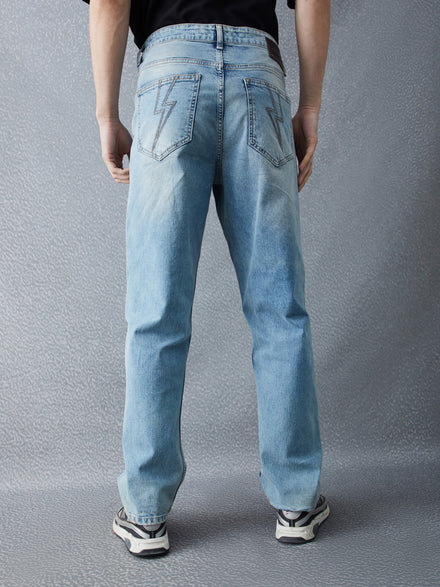 Voltedge Men Solid Cotton Loose Fit  Jeans