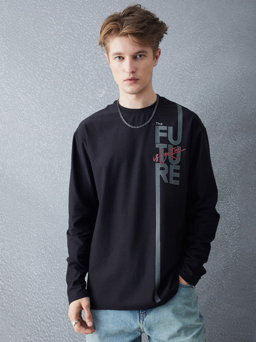 Voltedge Men Graphics Cotton Relaxed Fit Half Sleev T-Shirt