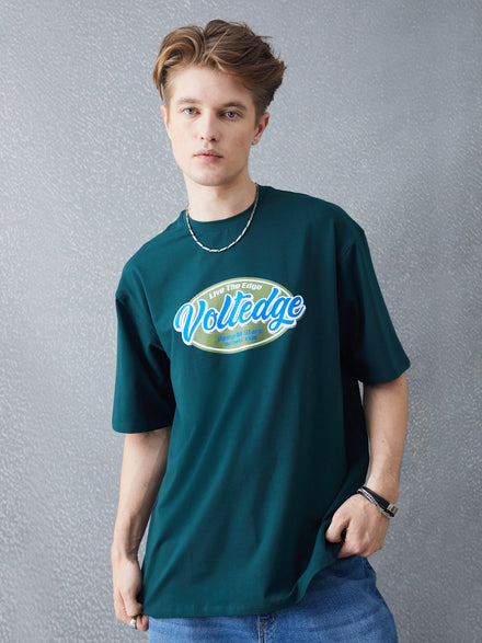 Voltedge Men Graphics Cotton Relaxed Fit Full Sleave T-Shirt