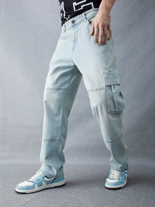 Voltedge Men Solid Cotton Stretch Relaxed Fit Jeans