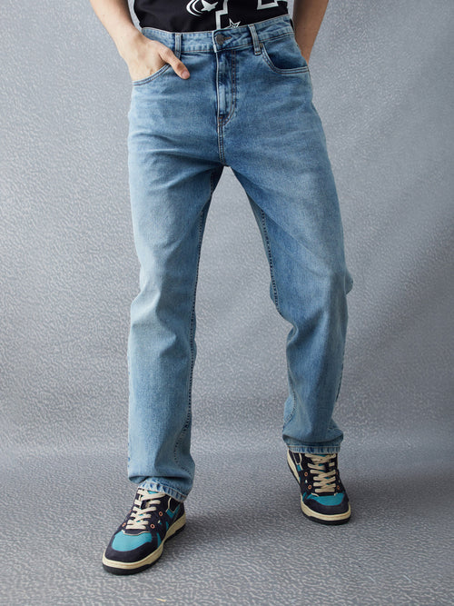 Voltedge Men Solid Cotton Loose Fit  Jeans