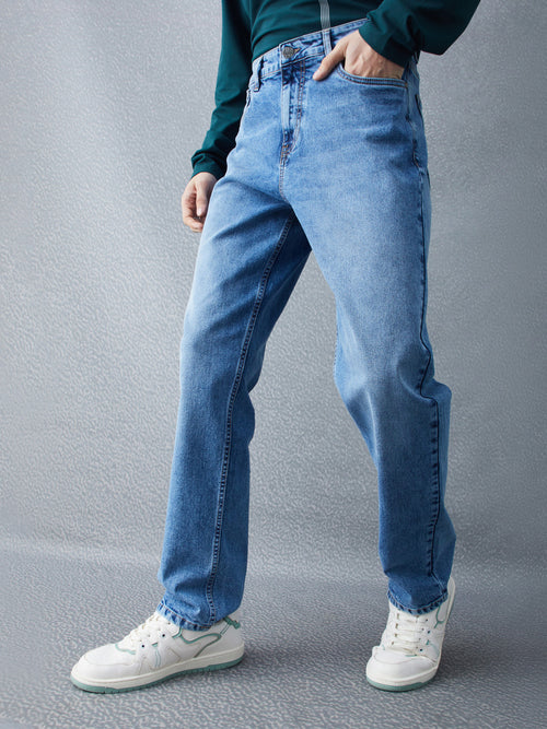 Voltedge Men Solid Cotton Loose Fit  Jeans