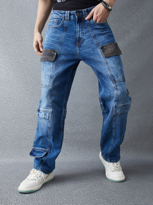 Voltedge Men Solid Cotton Loose Fit  Jeans