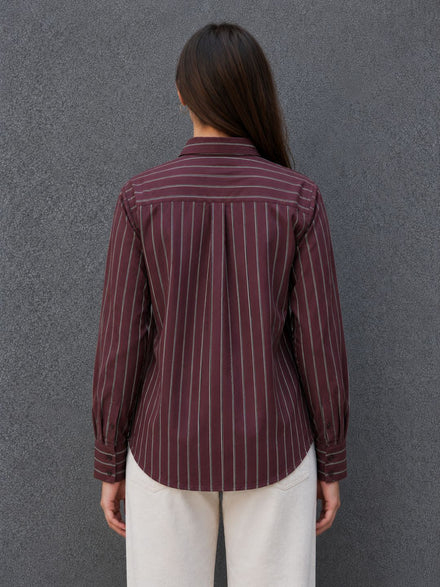 Voltedge Women Premium Cotton Striped Relaxed Fit Casual Shirt