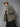 Men Relaxed Fit Full Zip Street Look Olive Textured Fabric Shacket