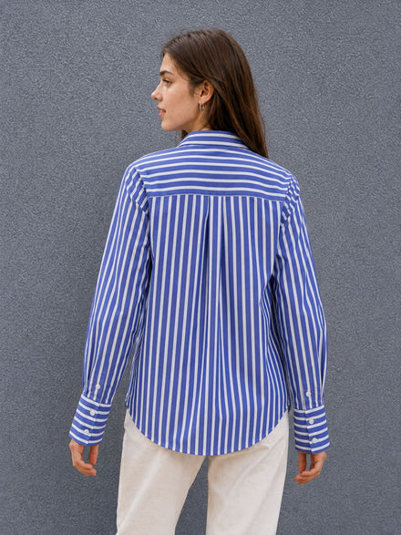 Voltedge Women Premium Cotton Striped Relaxed Fit Casual Shirt