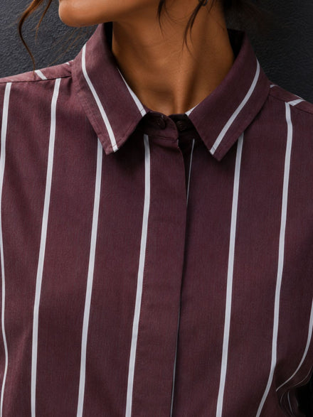 Voltedge Women Premium Cotton Striped Relaxed Fit Casual Shirt