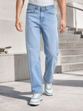 Voltedge Men Premium High Stretch Relaxed Fit Ice Indigo Cotton Stretch Denim Jeans