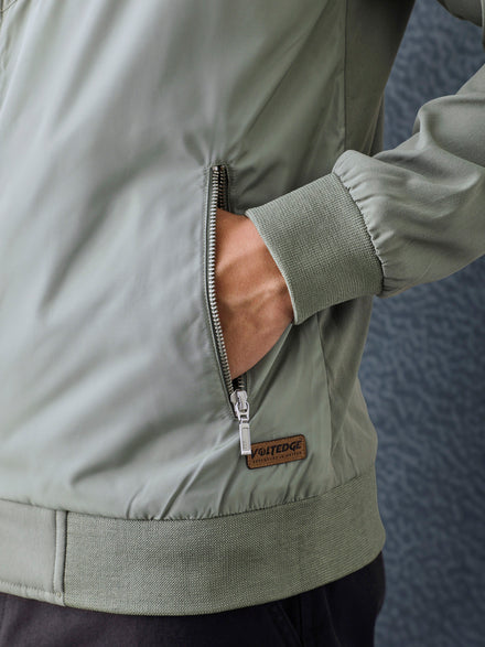 Men Regular Fit Chest Paneled Hooded Full Sleeve Jacket