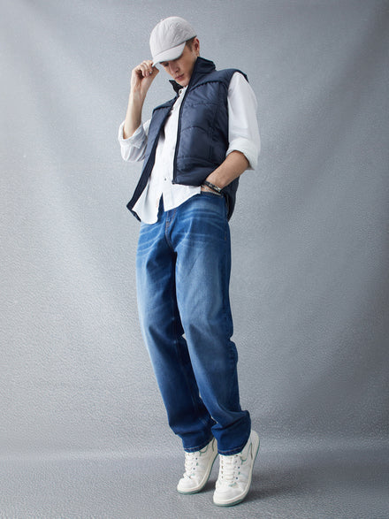 Voltedge Men Solid Cotton Relaxed Fit Sleeveless Jacket