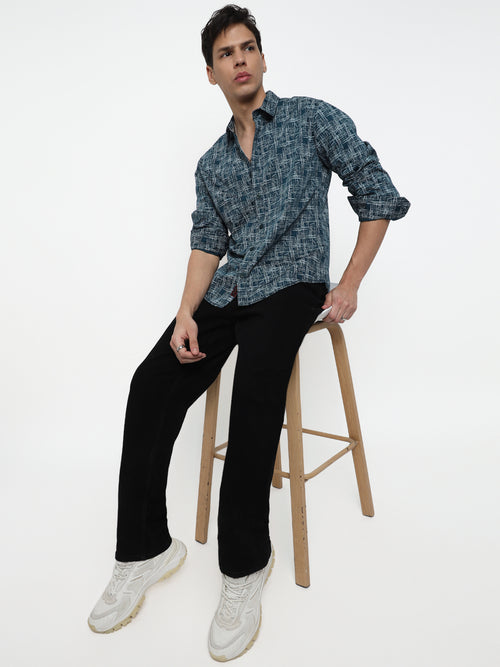 Voltedge Men Checked Cotton Regular Fit Full Sleeve Shirt