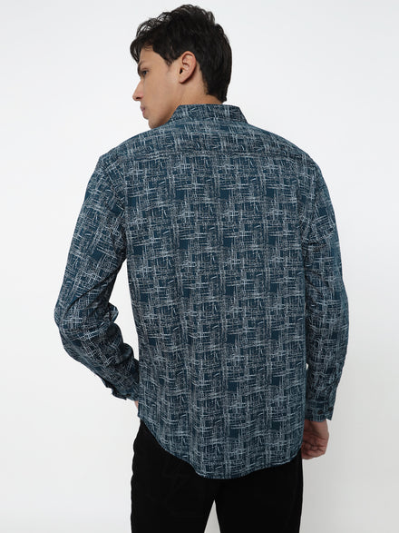Voltedge Men Checked Cotton Regular Fit Full Sleeve Shirt